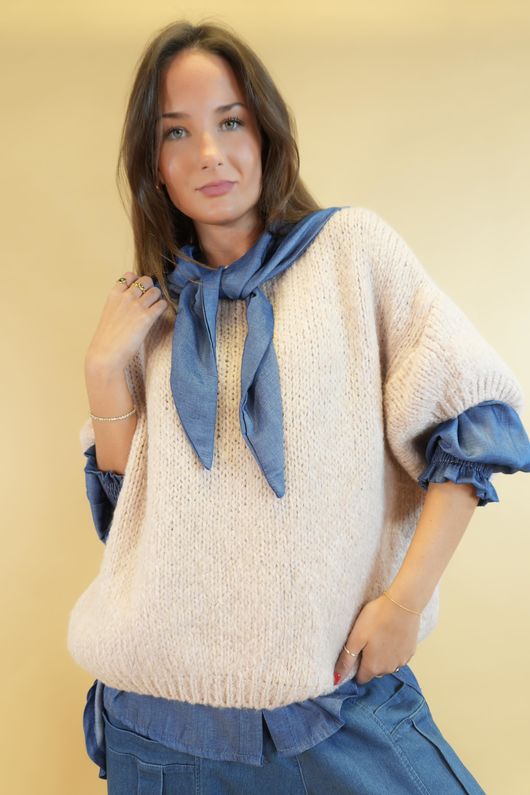  Big Softie Cap Sleeve Knit Top Ballet